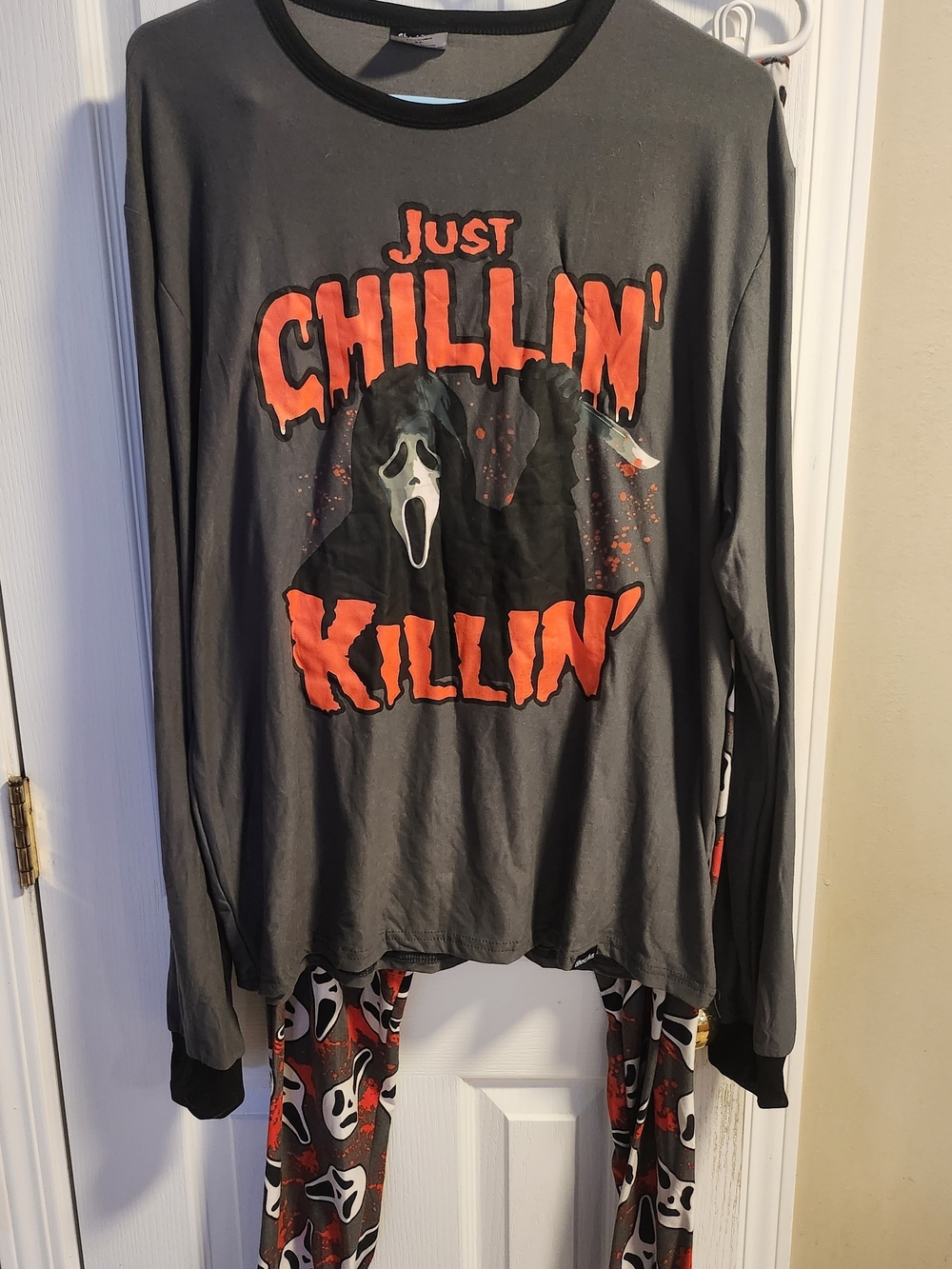 Ghost Face Branded "Just Chillin' Killin' Pajama Set